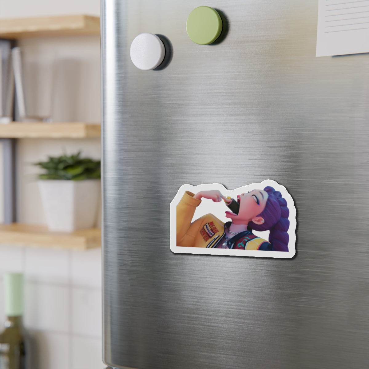 Kpop Demon Hunters Huntrix Rumi Eating Gimbap Magnet