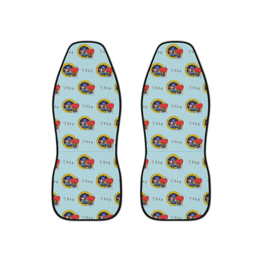 BT21 Tata Blue Car Seat Cover Pattern Design - Identical Set of 2