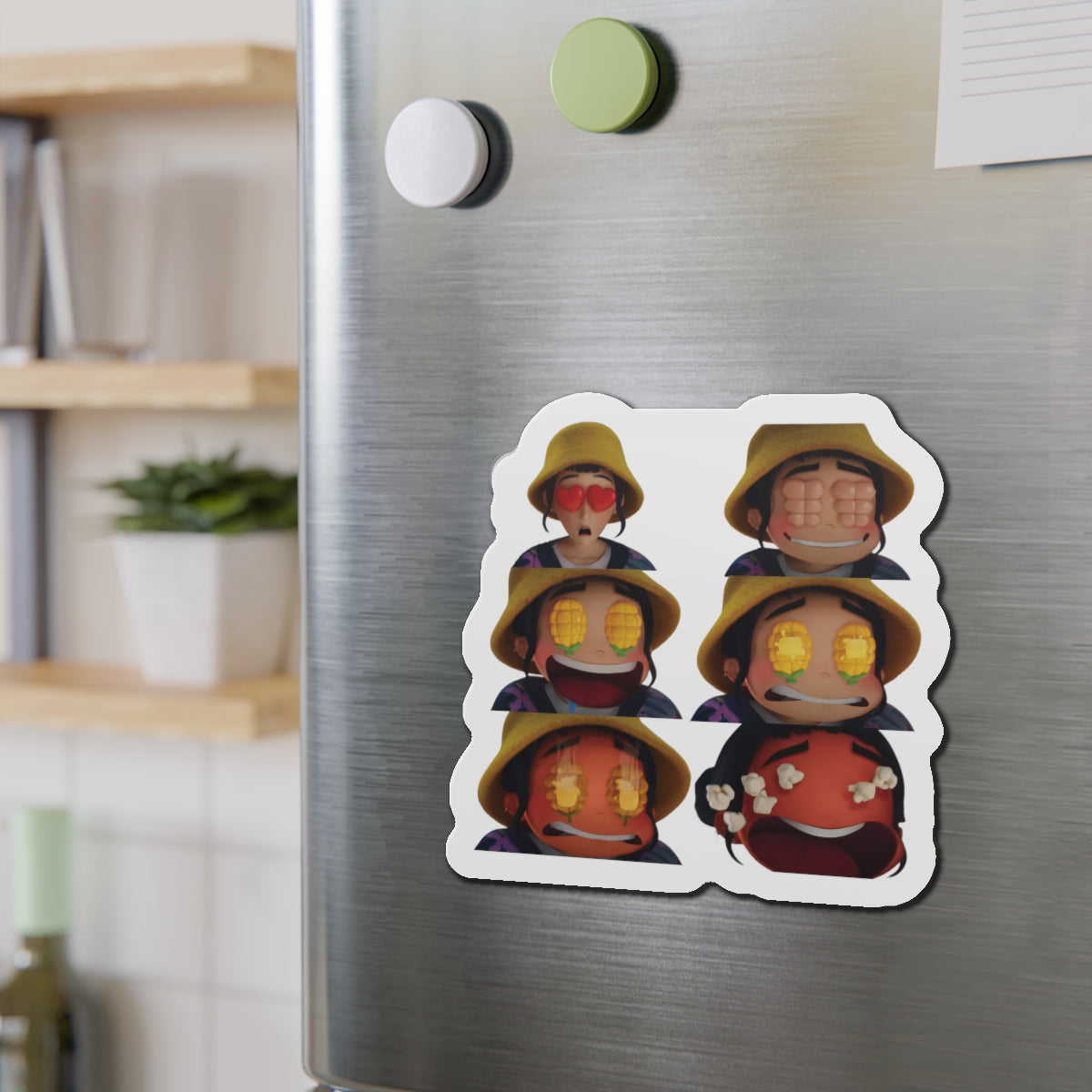 Kpop Demon Hunters Huntrix Zoey Popcorn Eyes Sequence Magnet