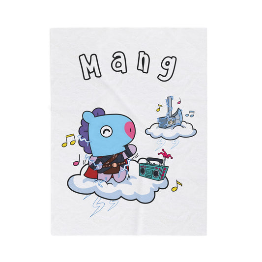 White Mang Blanket - BT21 Single Design