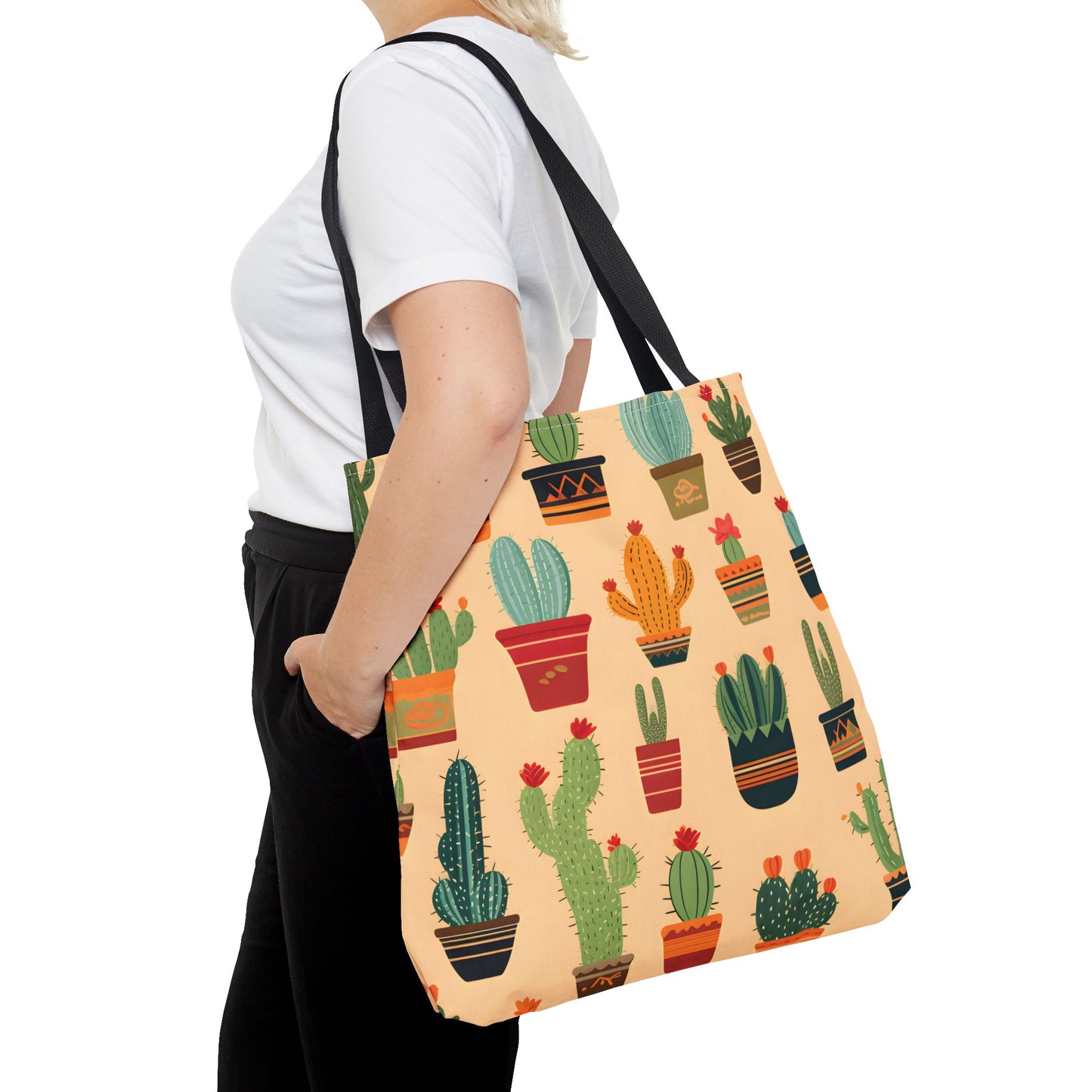 Cactus Pattern Tote Bag Design 4