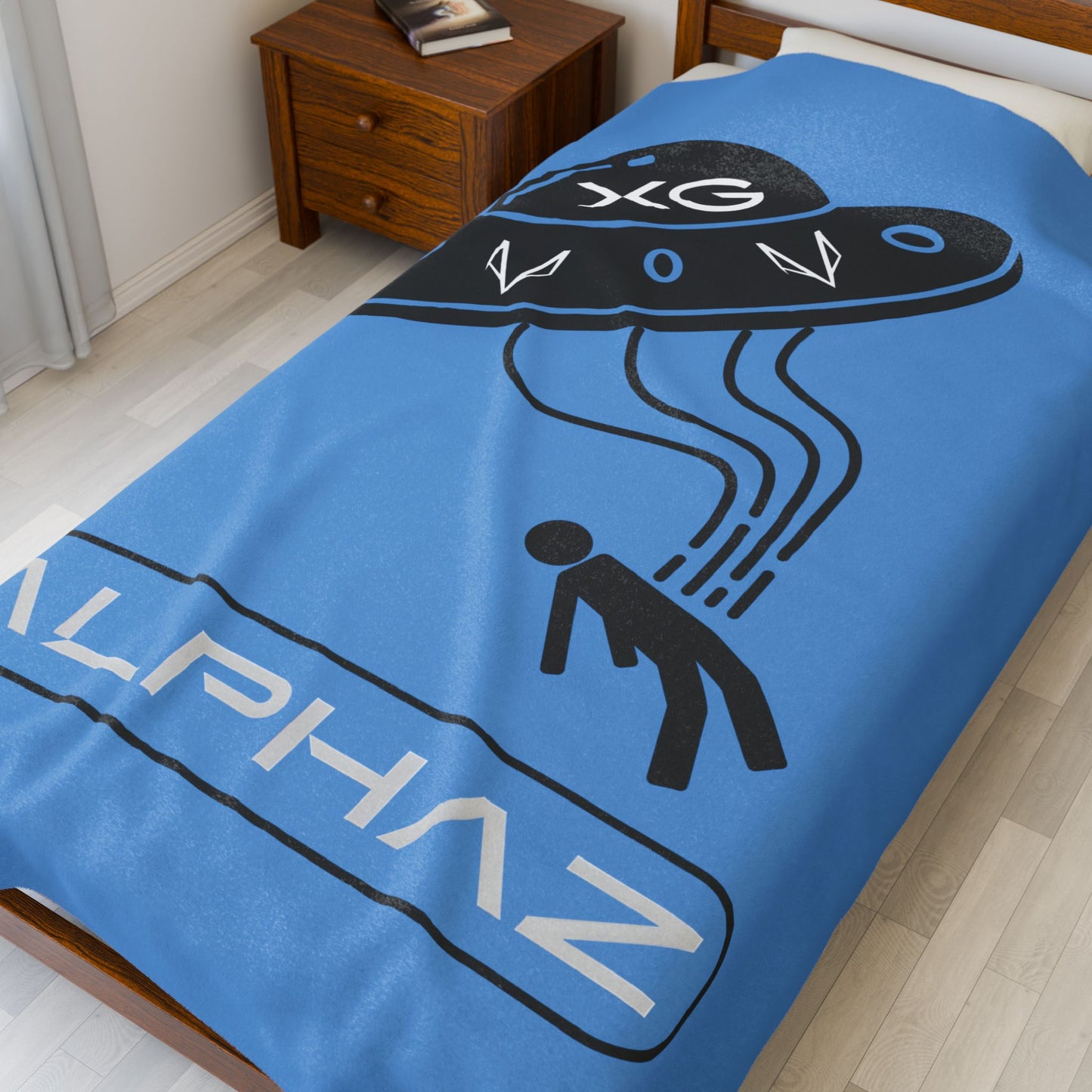 Blue XG Hinata Spaceship Blanket