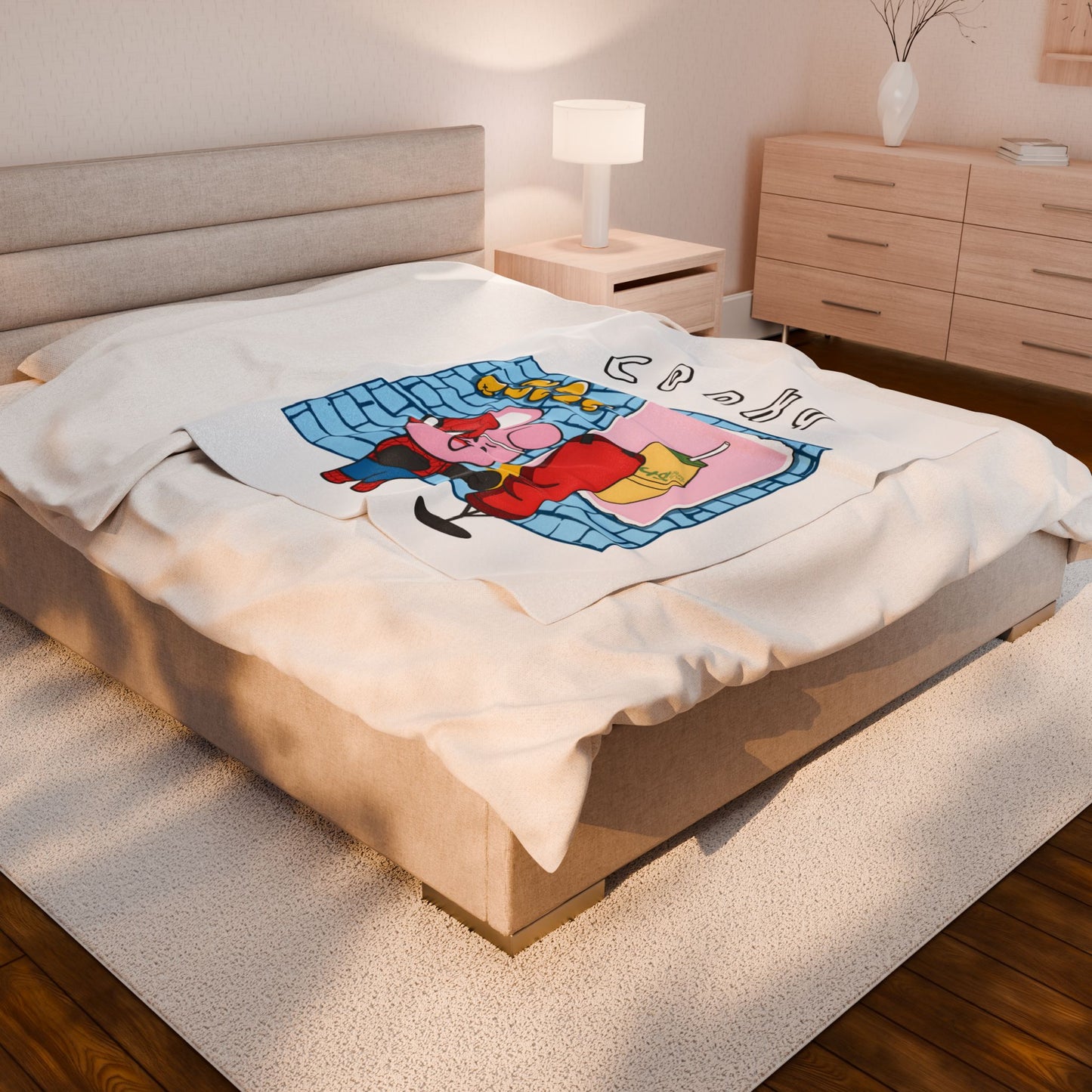 White Cooky Blanket - BT21 Single Design