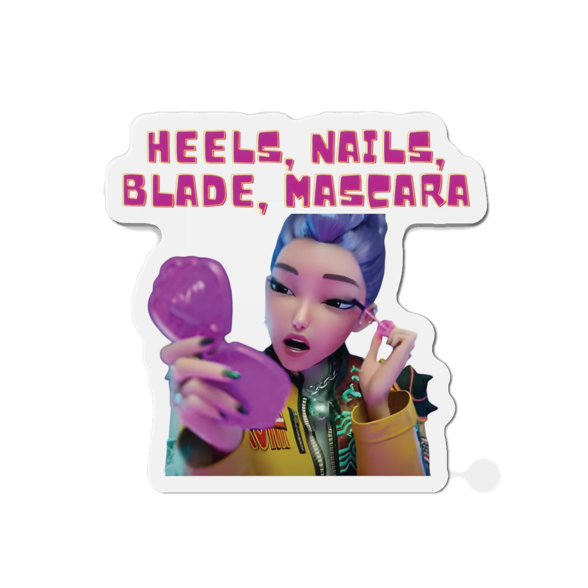 Kpop Demon Hunters Huntrix Rumi Heels Nails Blade Mascara Magnet