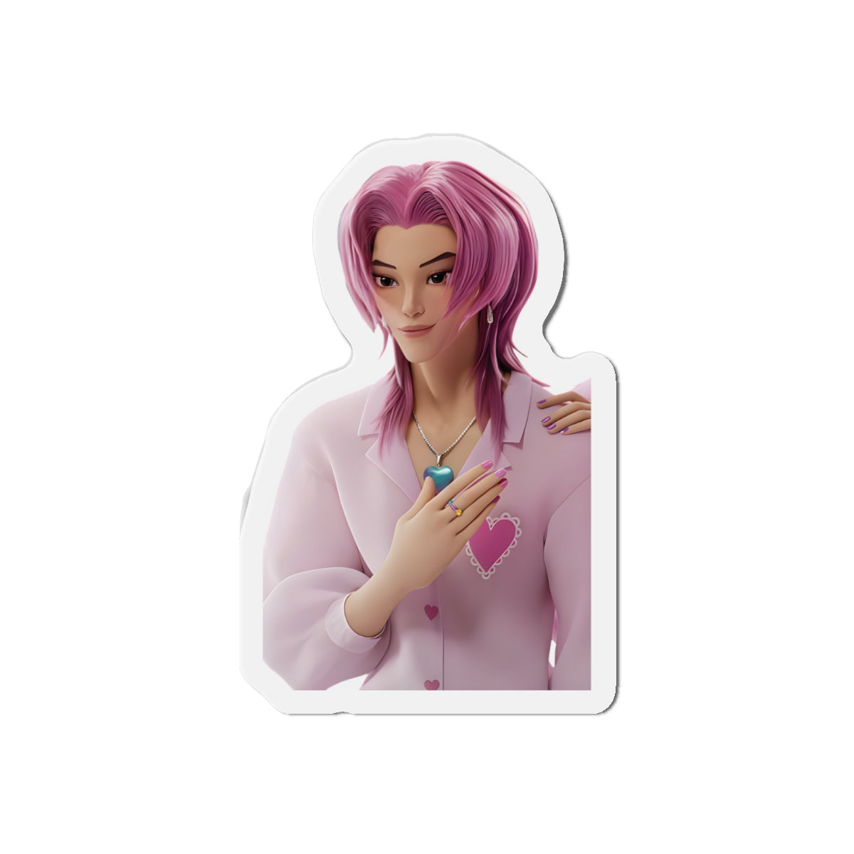 Kpop Demon Hunters Saja Boys Romance Saja Wearing Pink Magnet