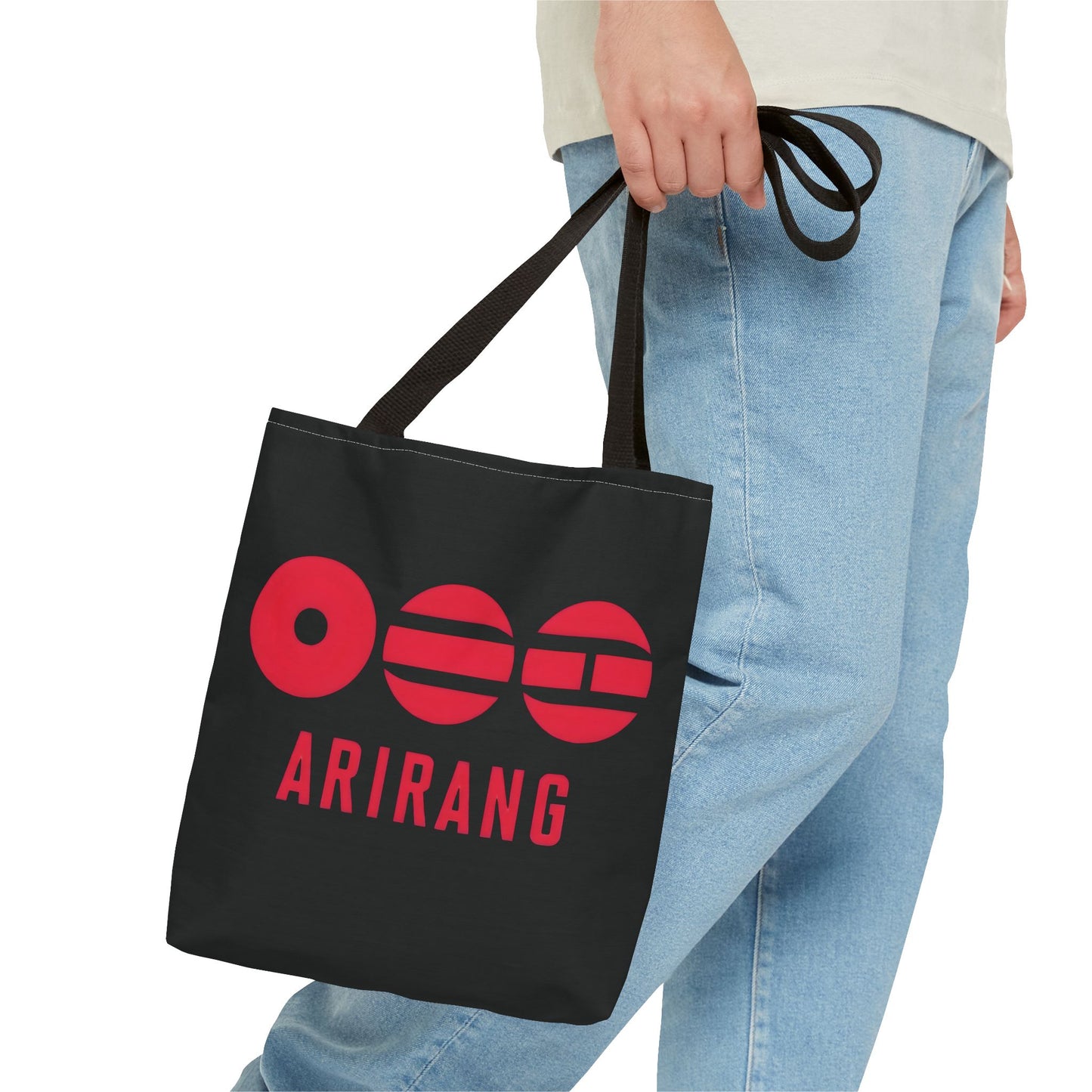 BTS Arirang 2026 World Tour Logo Design 1 Black Tote Bag