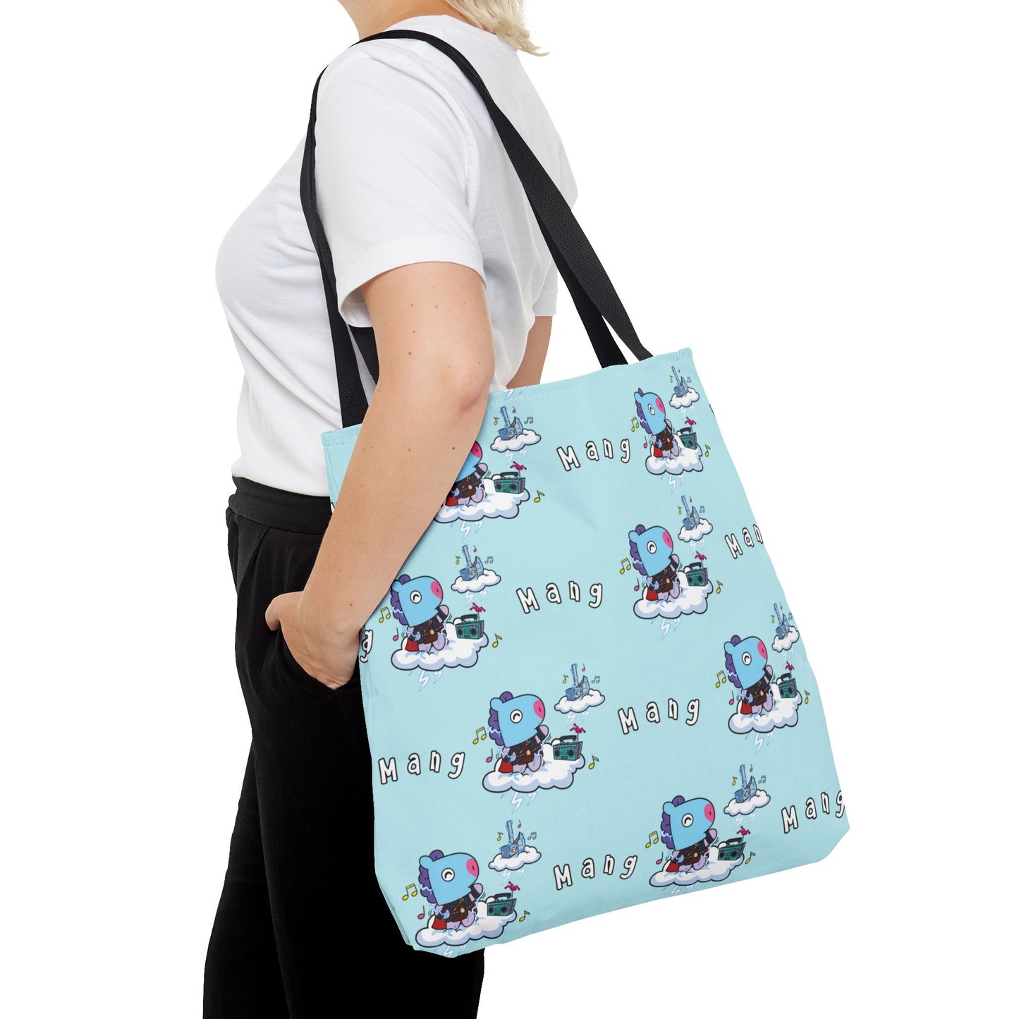 BT21 Mang Blue Tote Bag Pattern Design