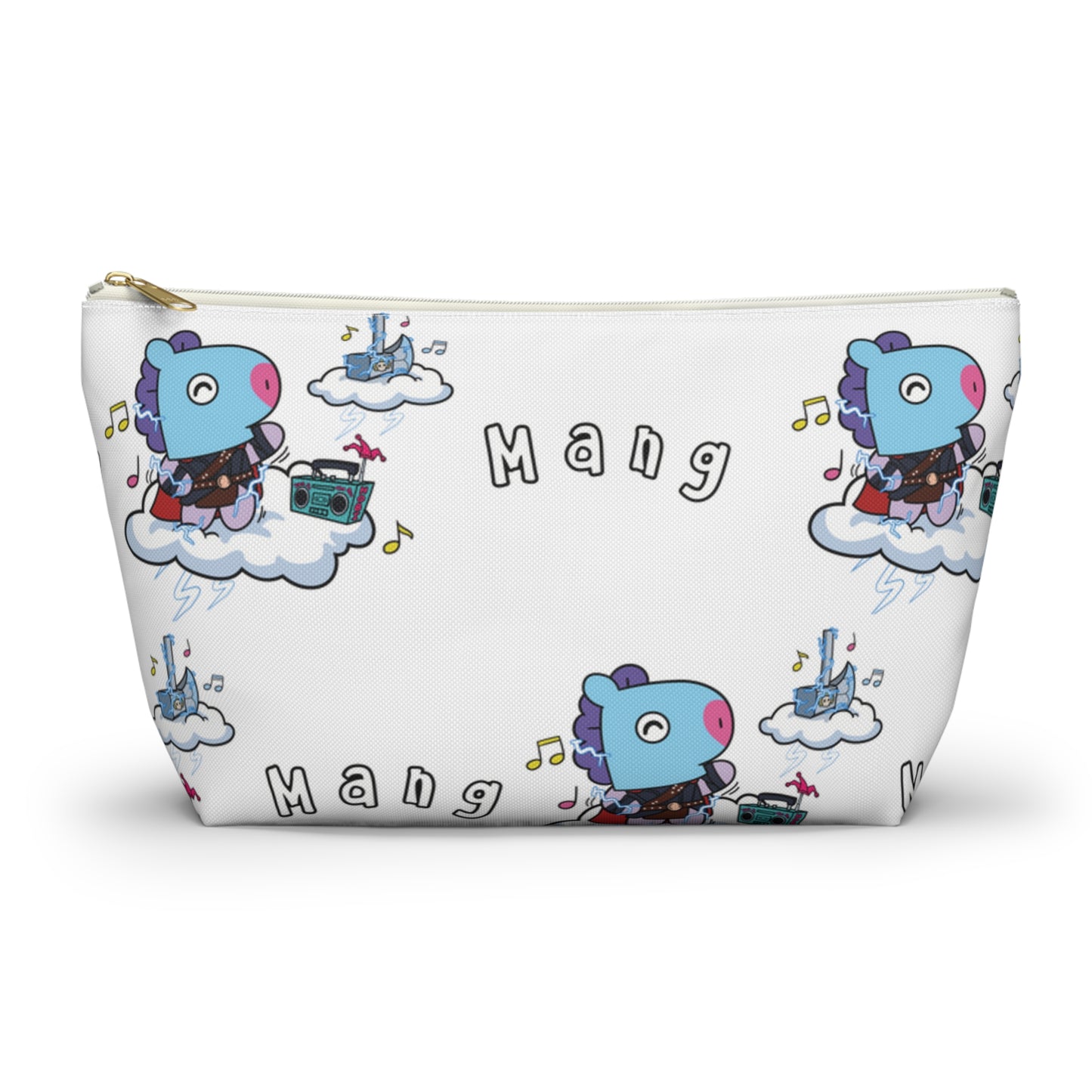 BT21 Mang White Pattern Travel Bag