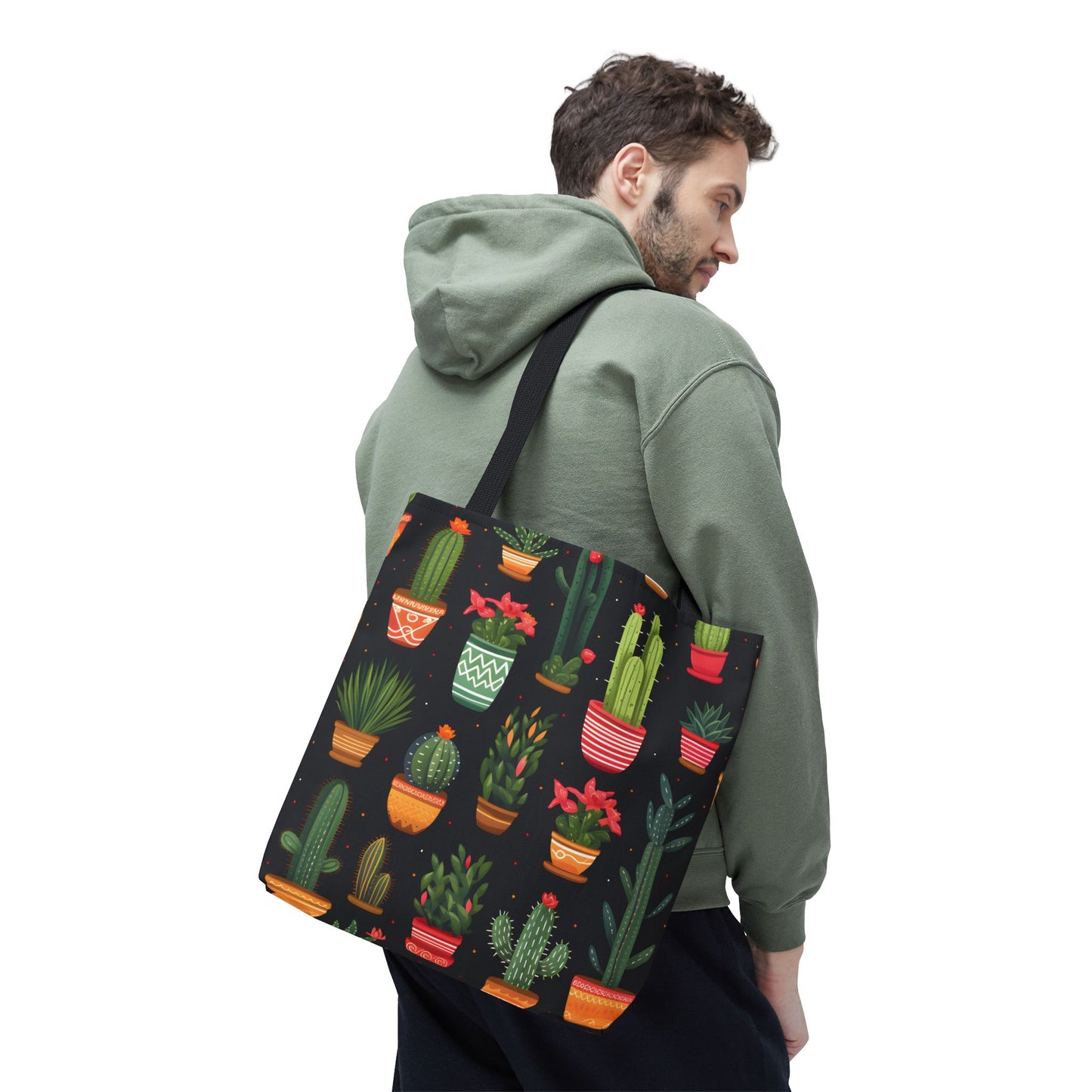 Cactus Pattern Tote Bag Design 9