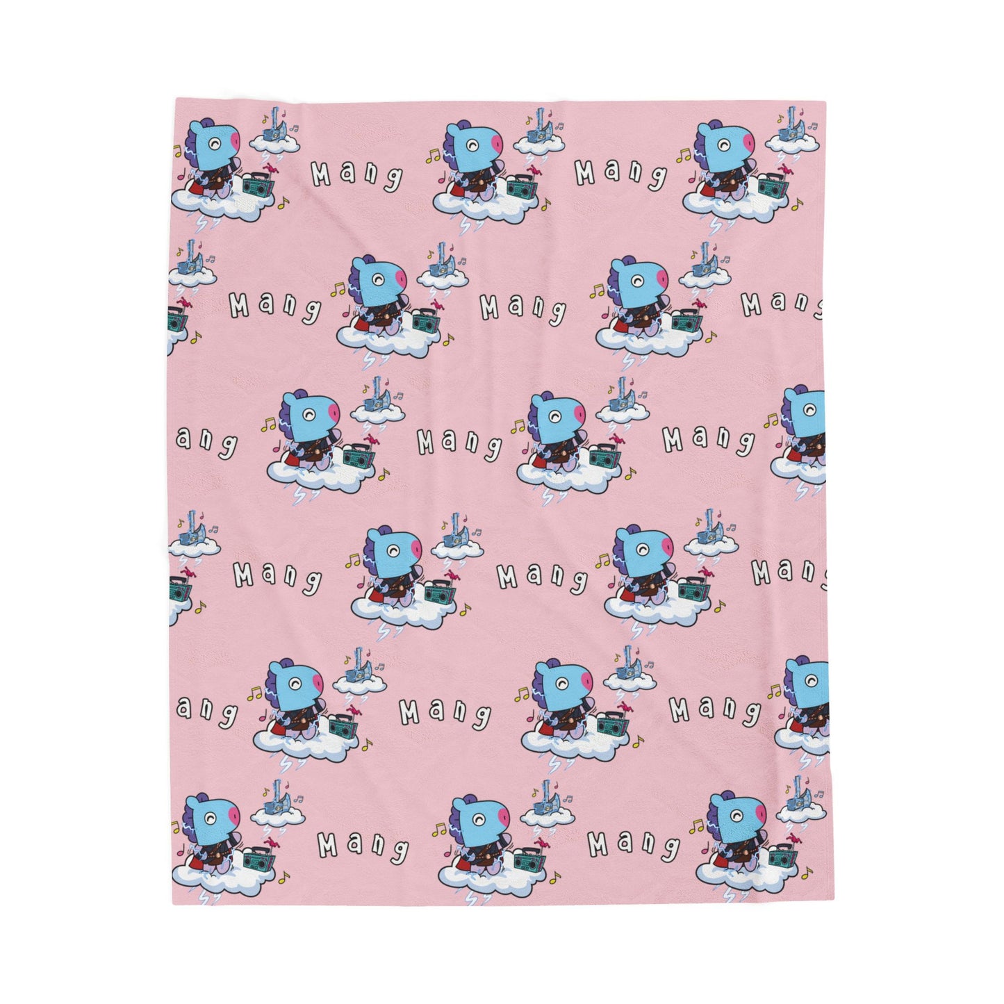 Pink Mang Blanket - BT21 Pattern Design