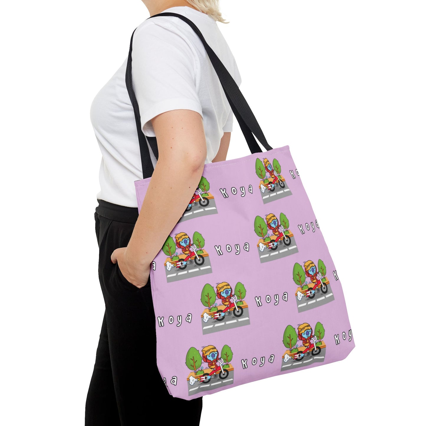 BT21 Koya Purple Tote Bag Pattern Design