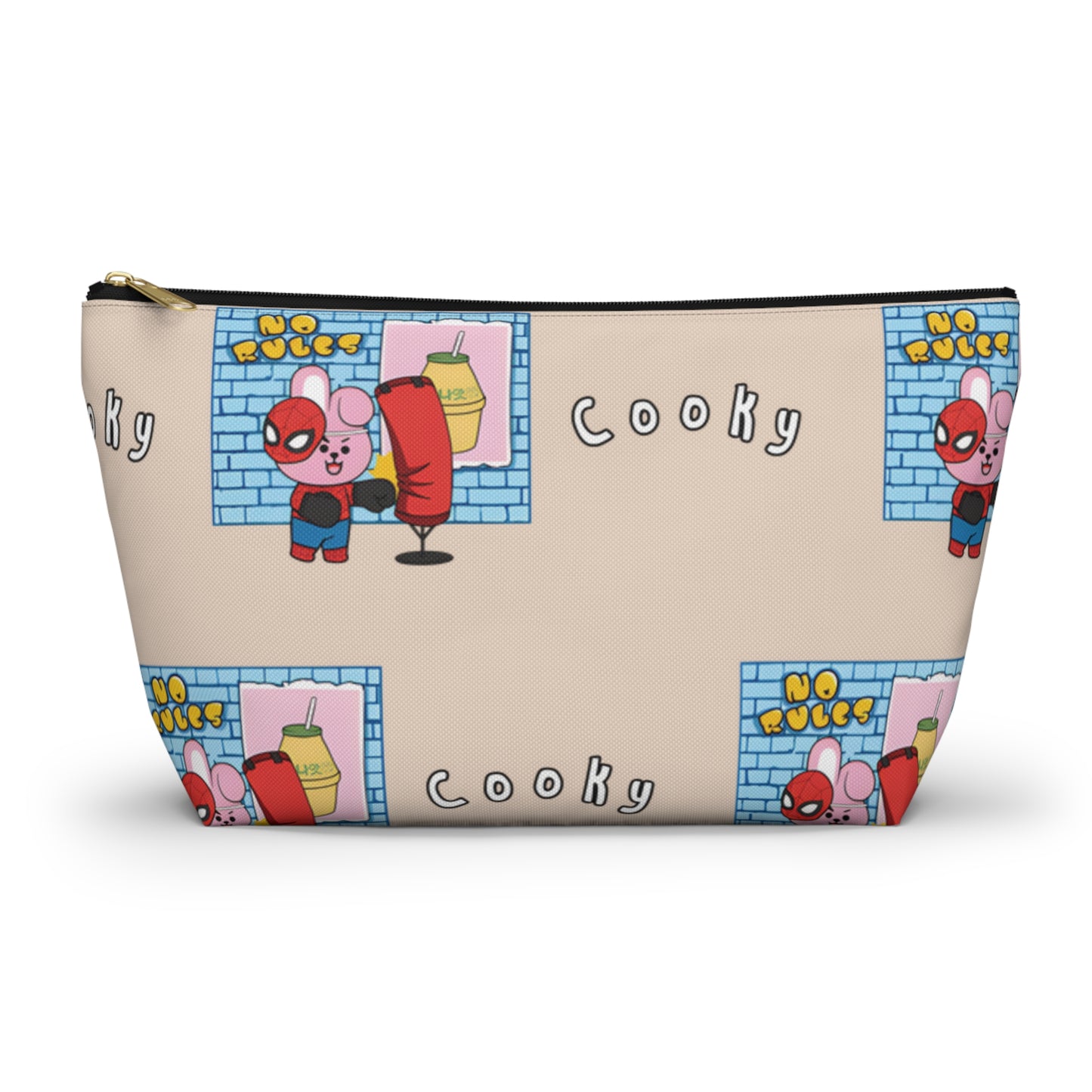 BT21 Cooky Beige Pattern Travel Bag