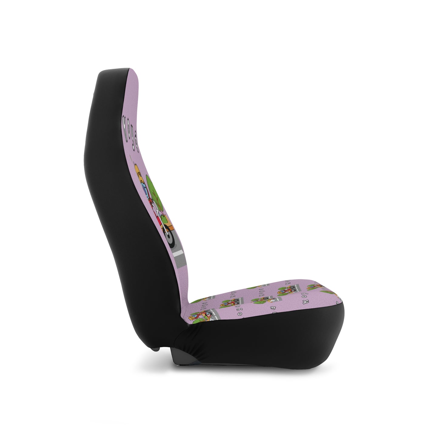 BT21 Koya Purple Car Seat Cover Single Pattern Combo Design - Identical Set of 2