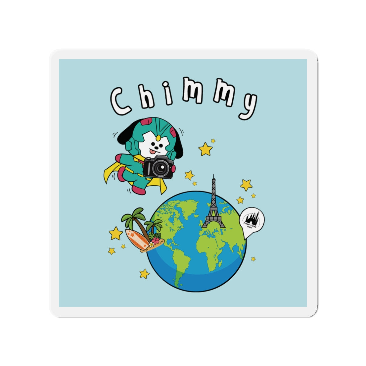 BT21 Chimmy Blue Car Magnet