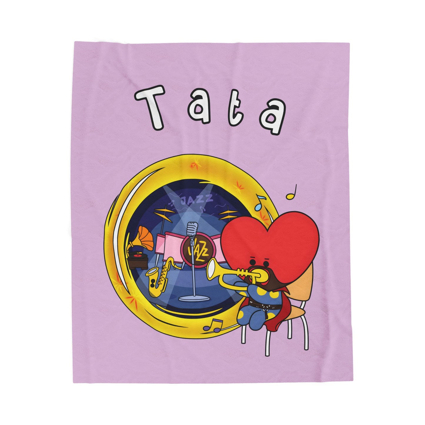 Purple Tata Blanket - BT21 Single Design
