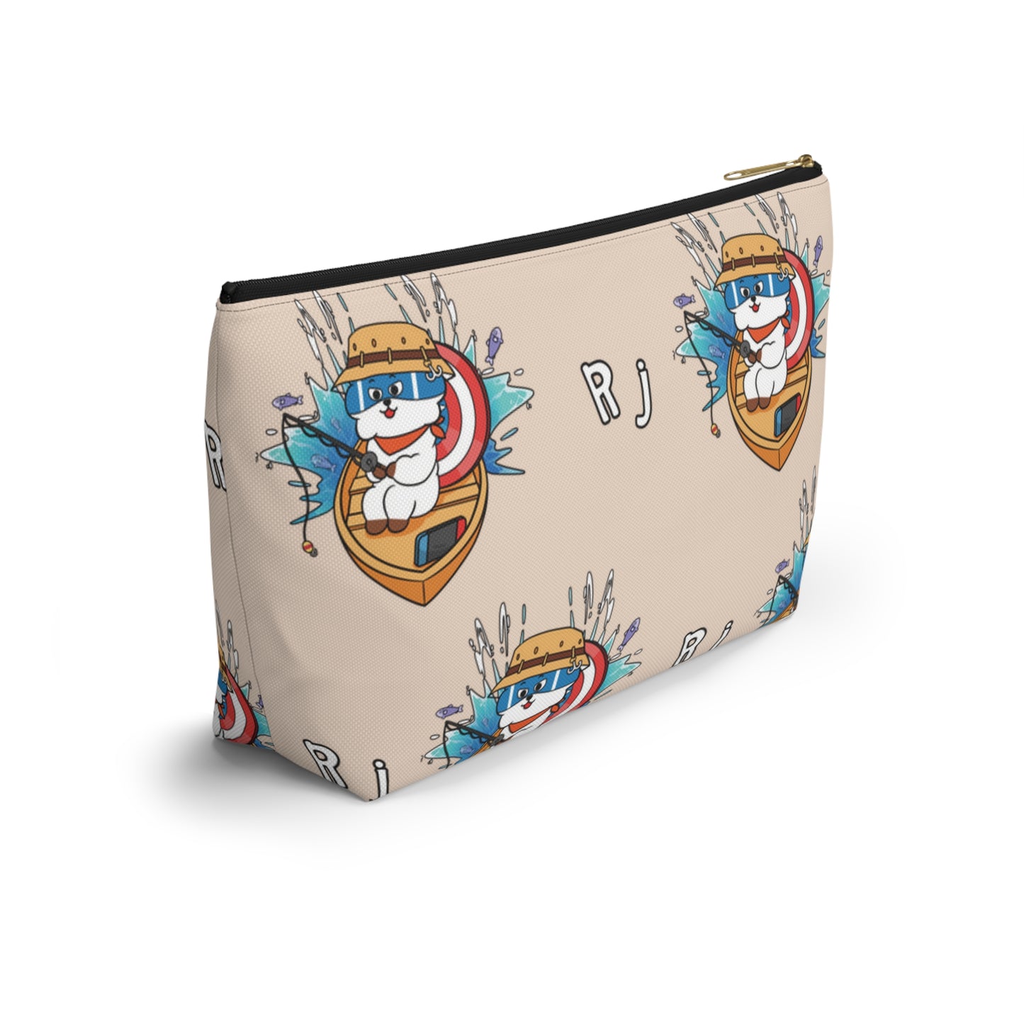BT21 RJ Beige Pattern Travel Bag