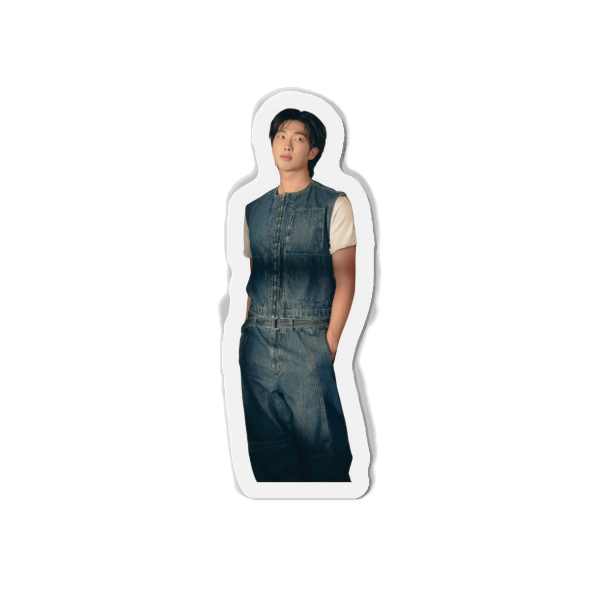 BTS Kim Namjoon Indigo Album Photoshoot Wearing Denim Outfit Magnet