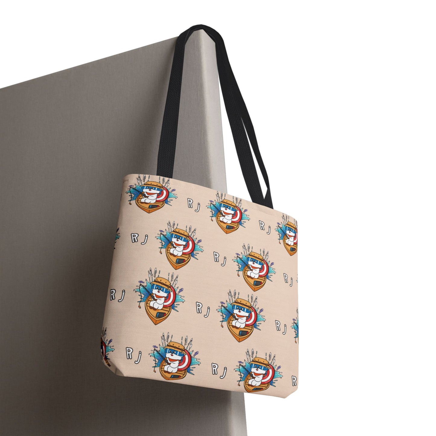 BT21 RJ Beige Tote Bag Pattern Design