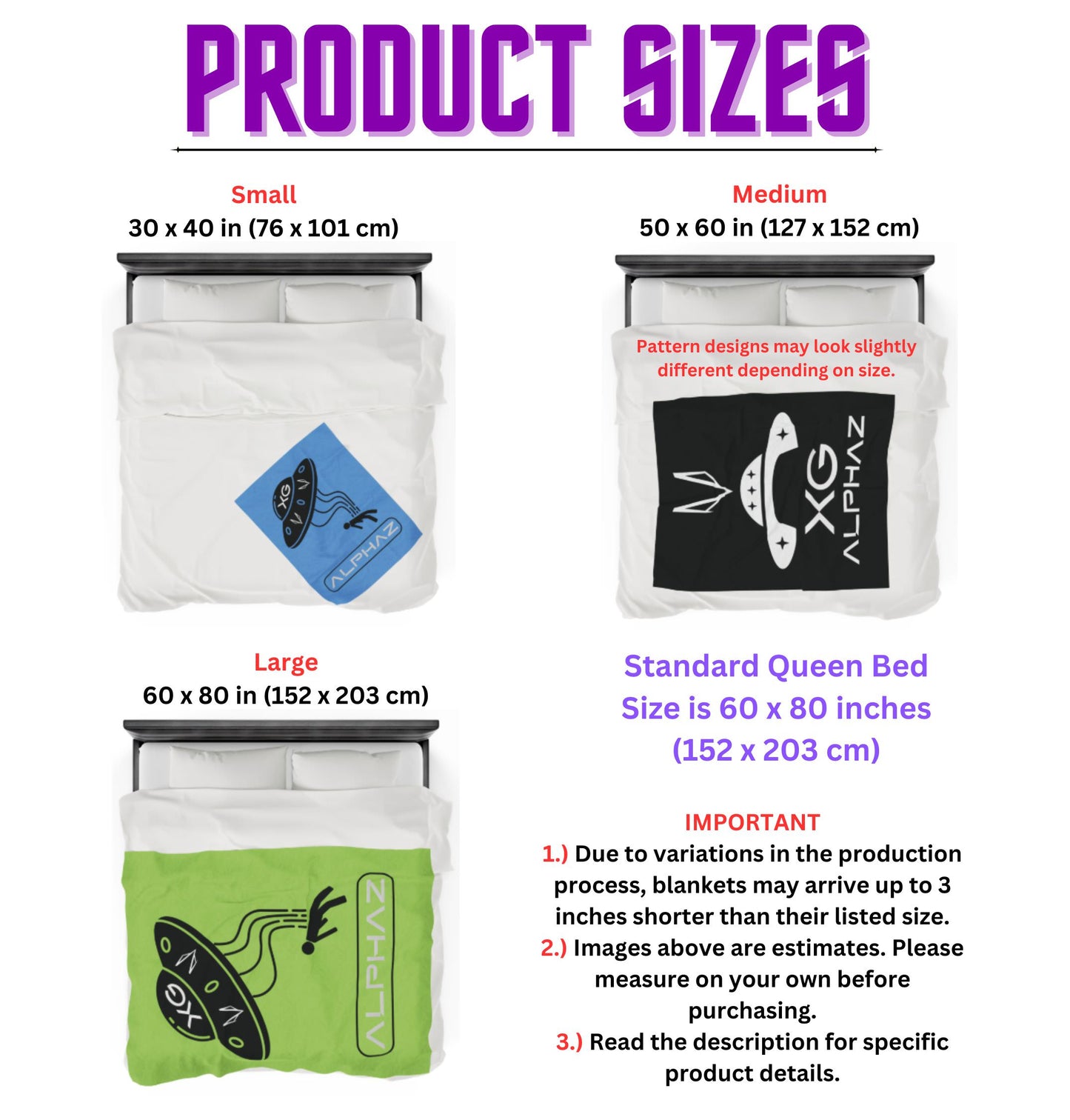 Purple XG Harvey Spaceship Blanket