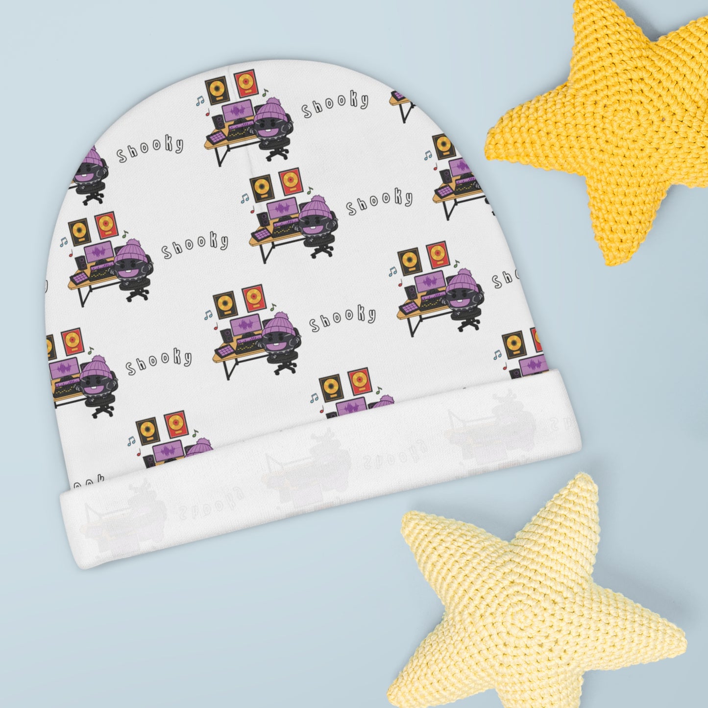 BT21 Shooky White Baby Beanie Pattern