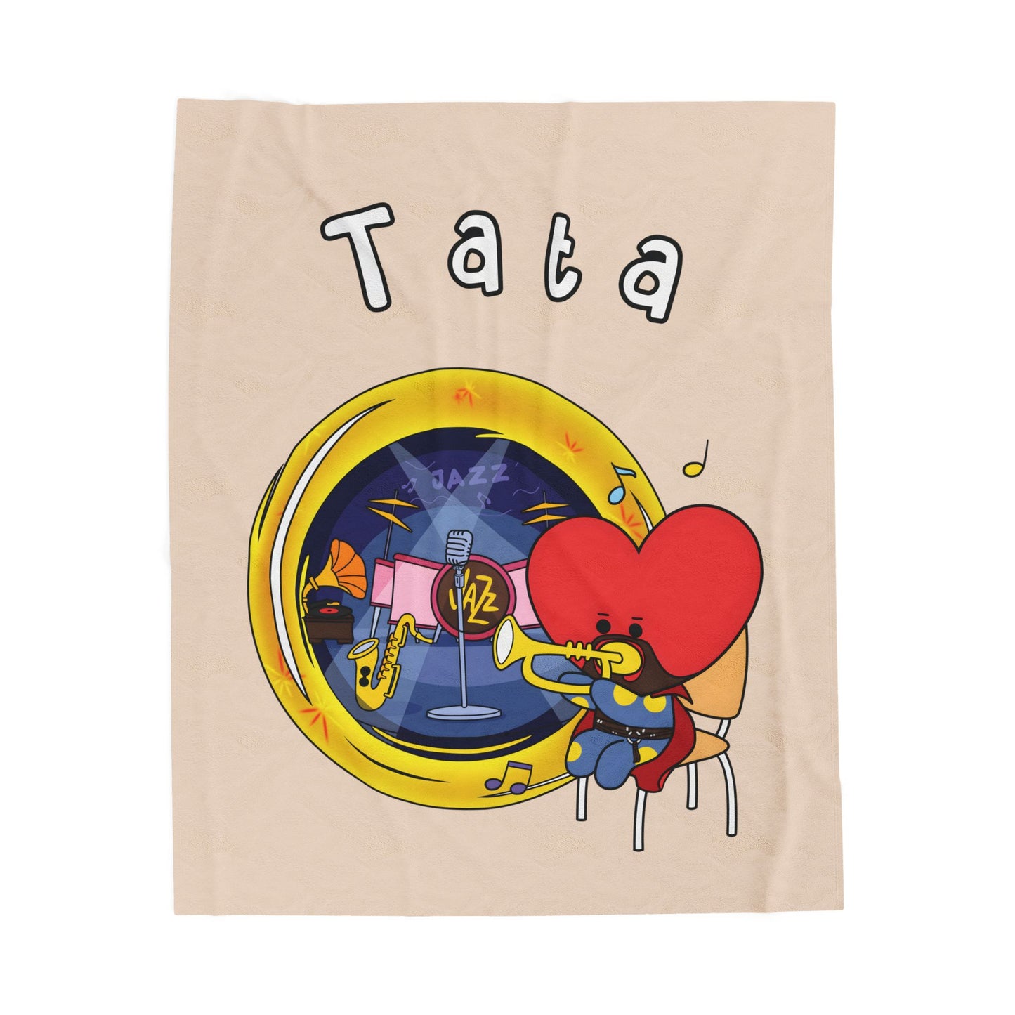Beige Tata Blanket - BT21 Single Design