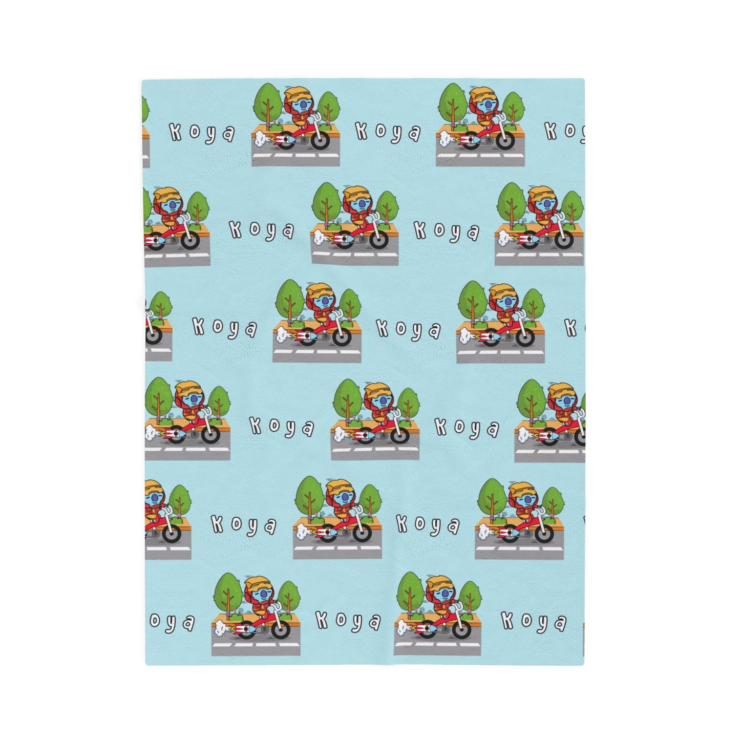 Blue Koya Blanket - BT21 Pattern Design