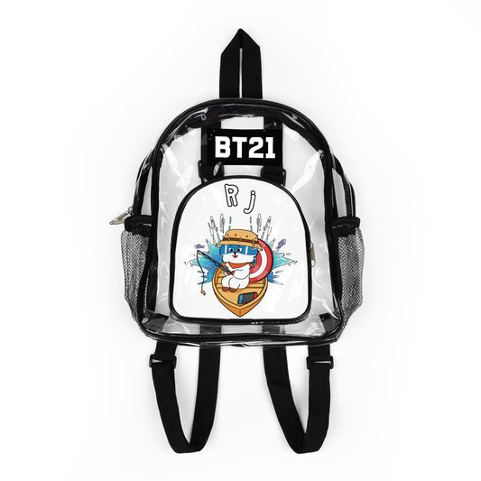 BT21 RJ Clear Panel Backpack (White Colored Front) — Not Stadium Approved