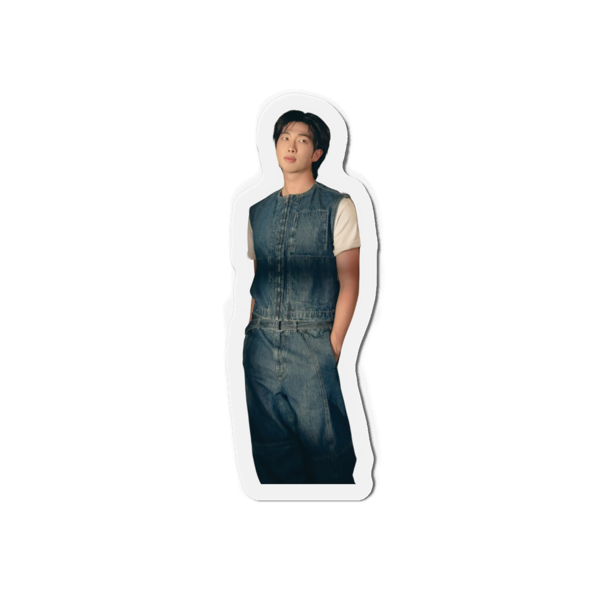 BTS Kim Namjoon Indigo Album Photoshoot Wearing Denim Outfit Magnet