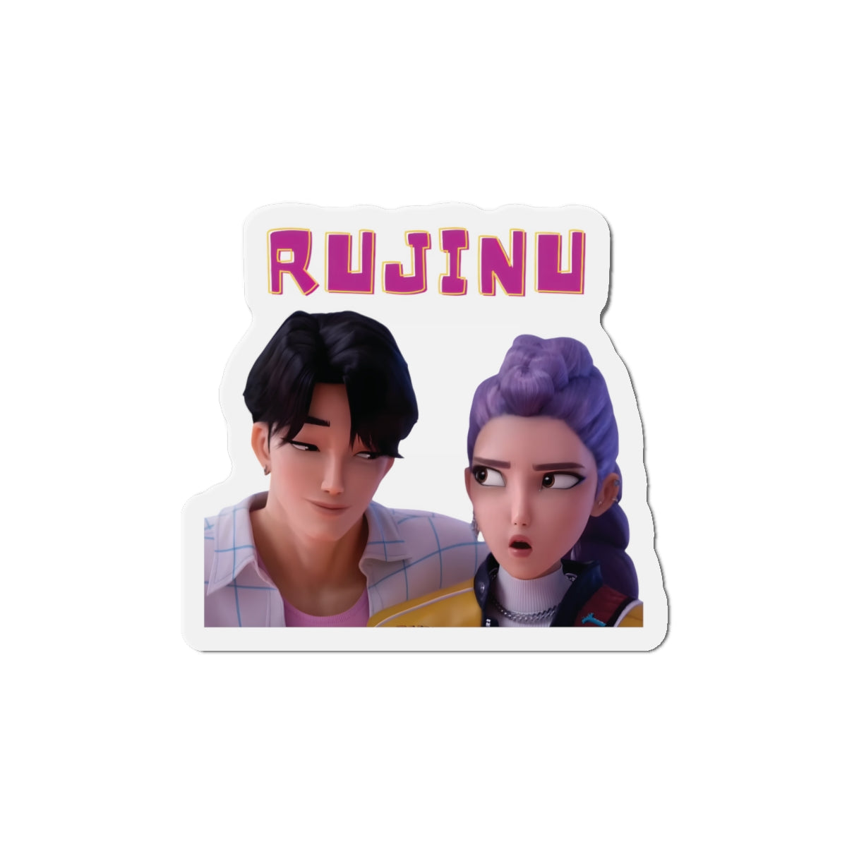 Kpop Demon Hunters Rumi and Jinu Rujinu Fan Signing Magnet