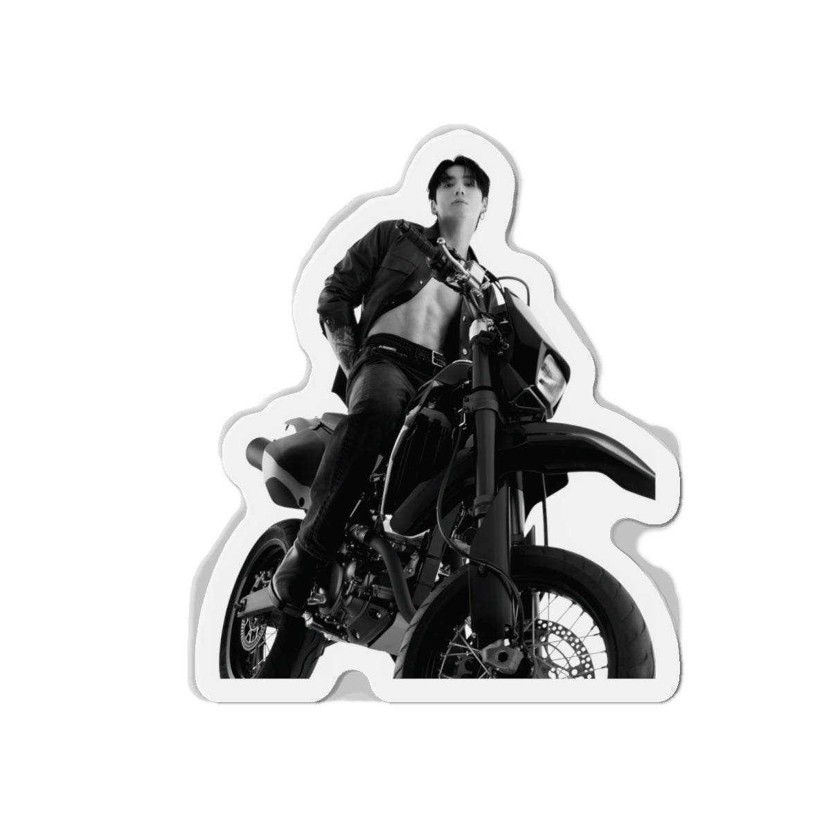 Jeon Jungkook on a Motorcycle Calvin Klein Photoshoot Magnet