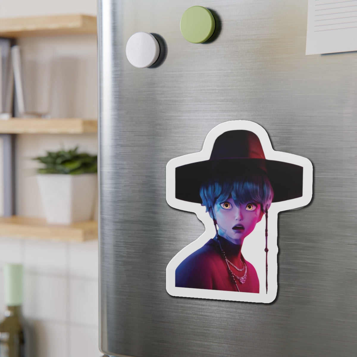 Kpop Demon Hunters Saja Boys Baby Saja Demon Form Shocked Face Magnet