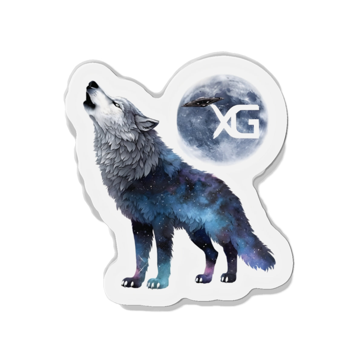 XG Alphaz Merch Wolf Howling at the Moon Magnet