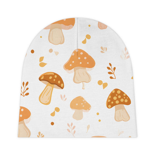 Infant Baby Beanie Mushroom Pattern Design