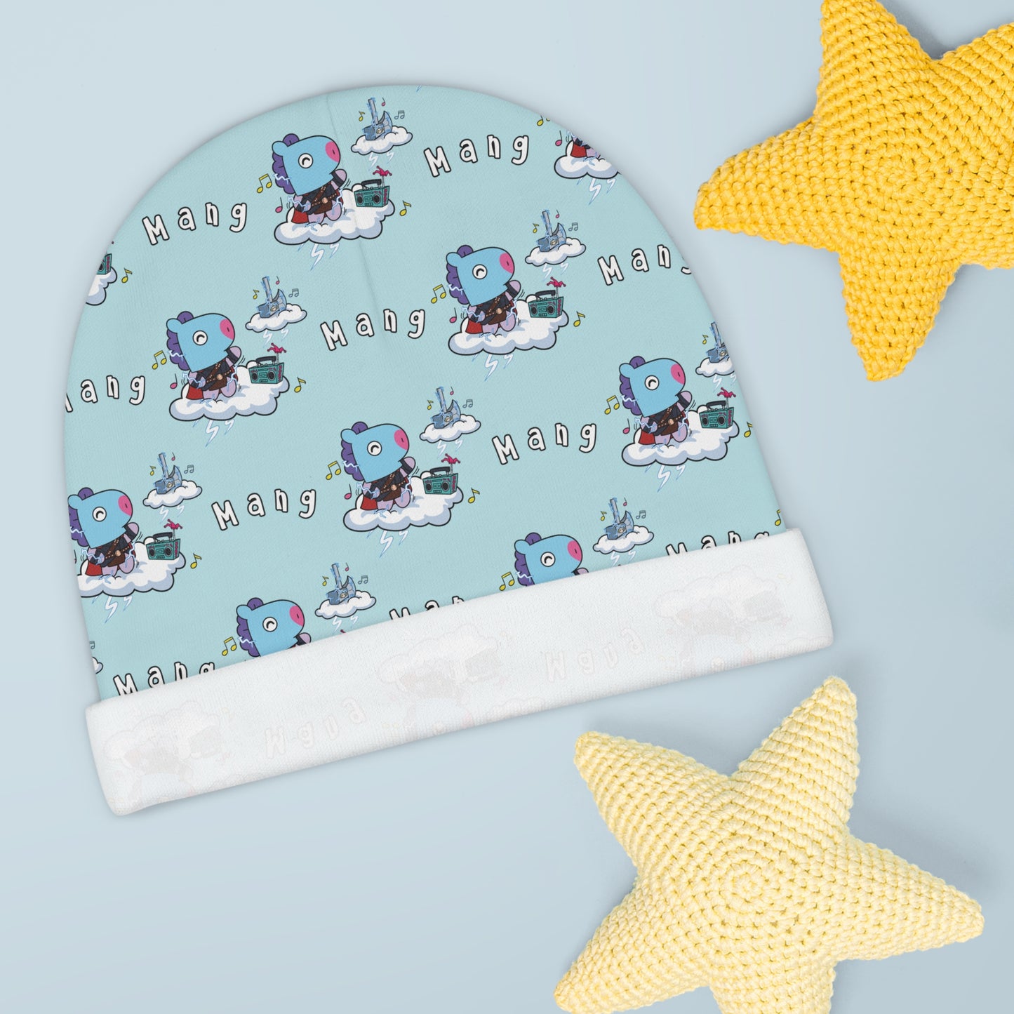 BT21 Mang Blue Baby Beanie Pattern