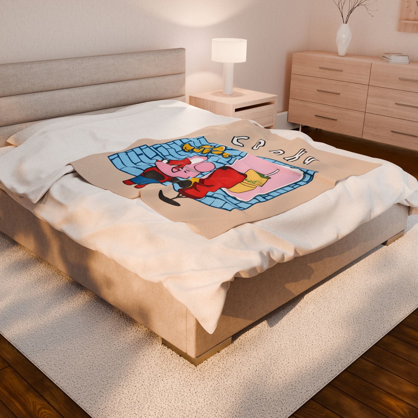 Beige Cooky Blanket - BT21 Single Design