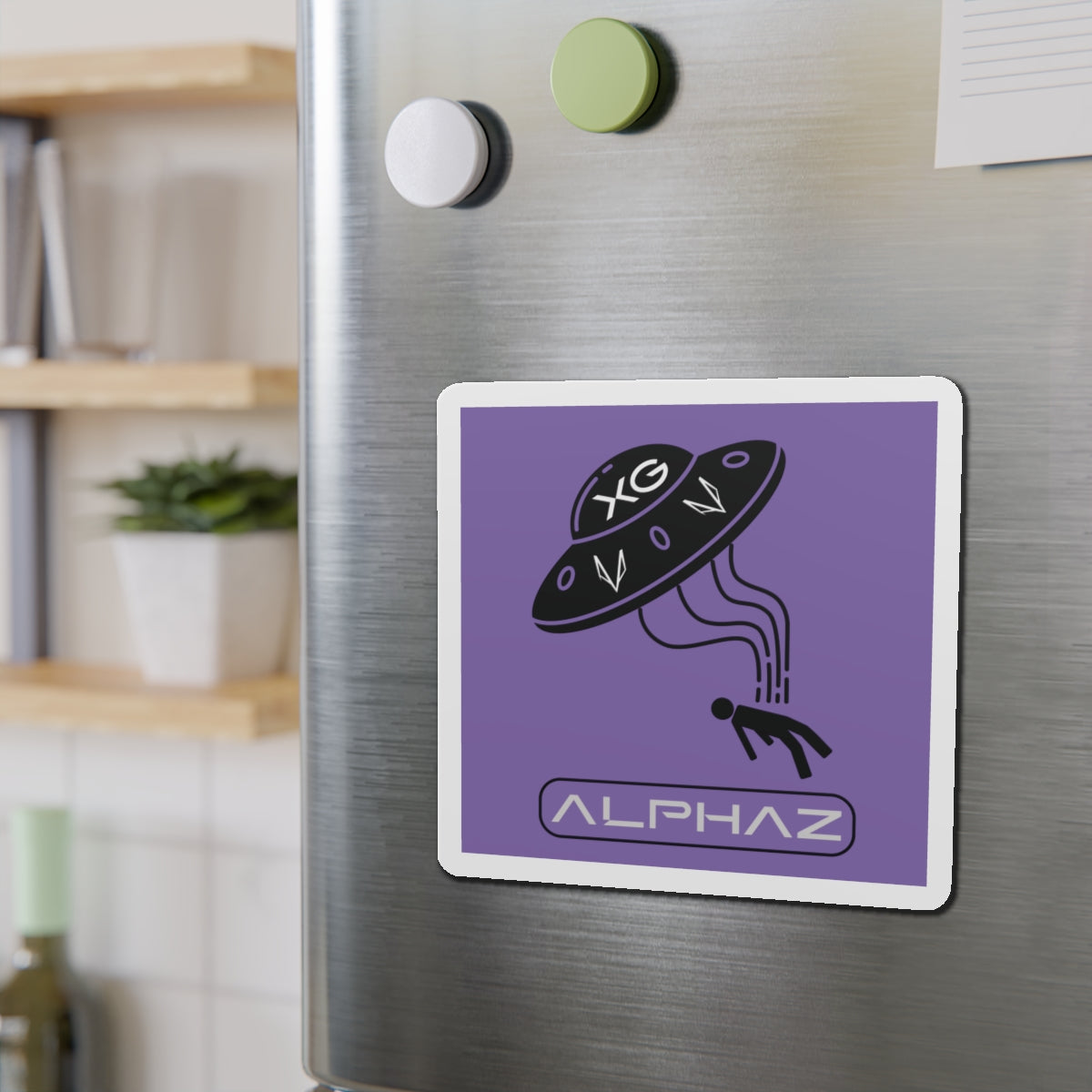 Purple XG Harvey Spaceship Magnet