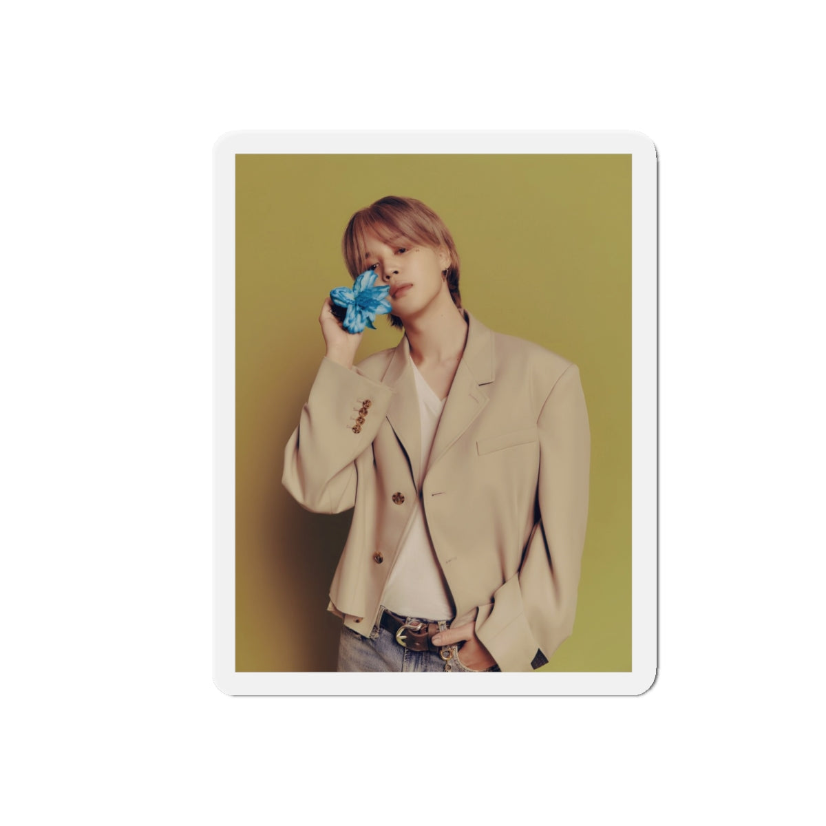 BTS Park Jimin Muse Album Photoshoot Yellow Background Magnet