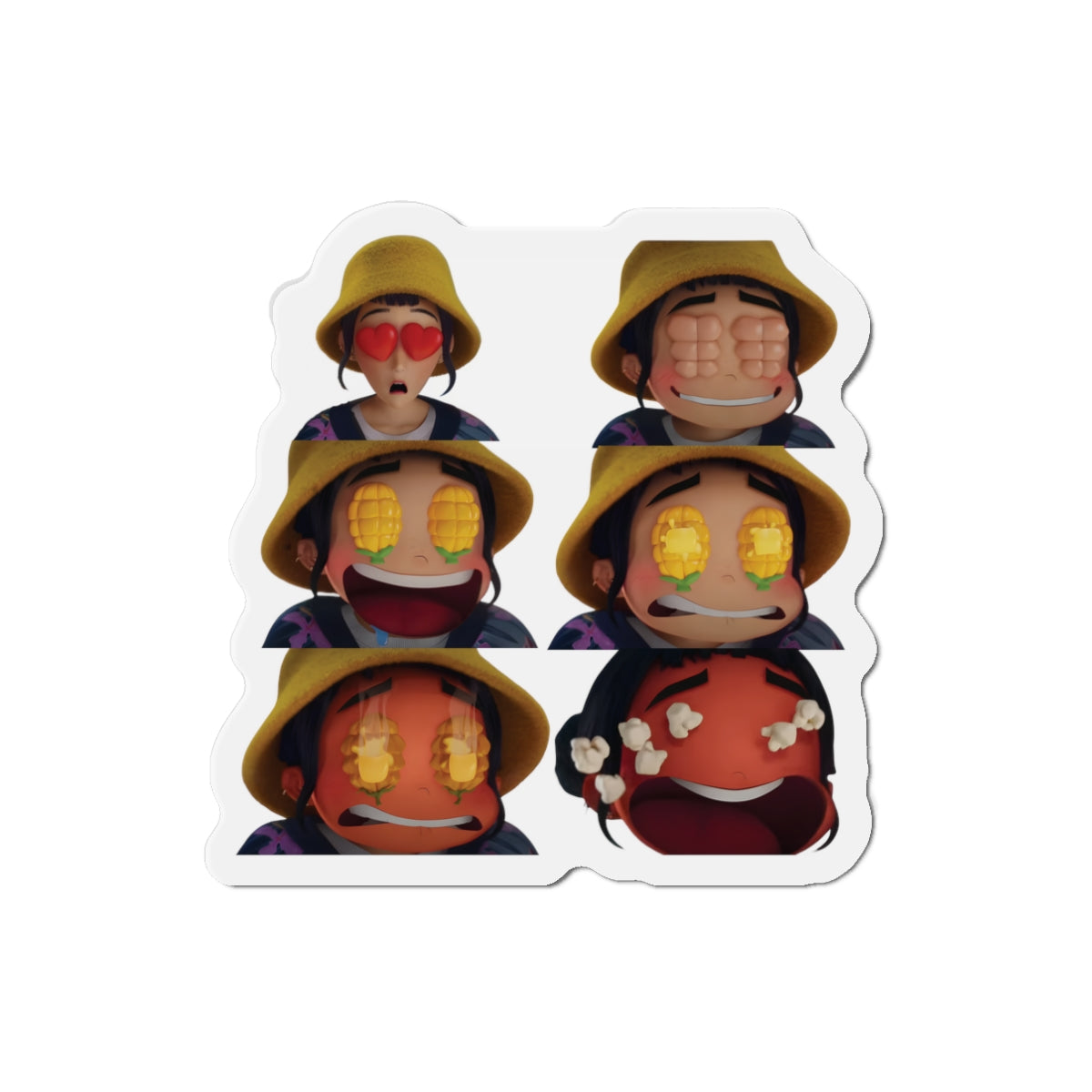 Kpop Demon Hunters Huntrix Zoey Popcorn Eyes Sequence Magnet