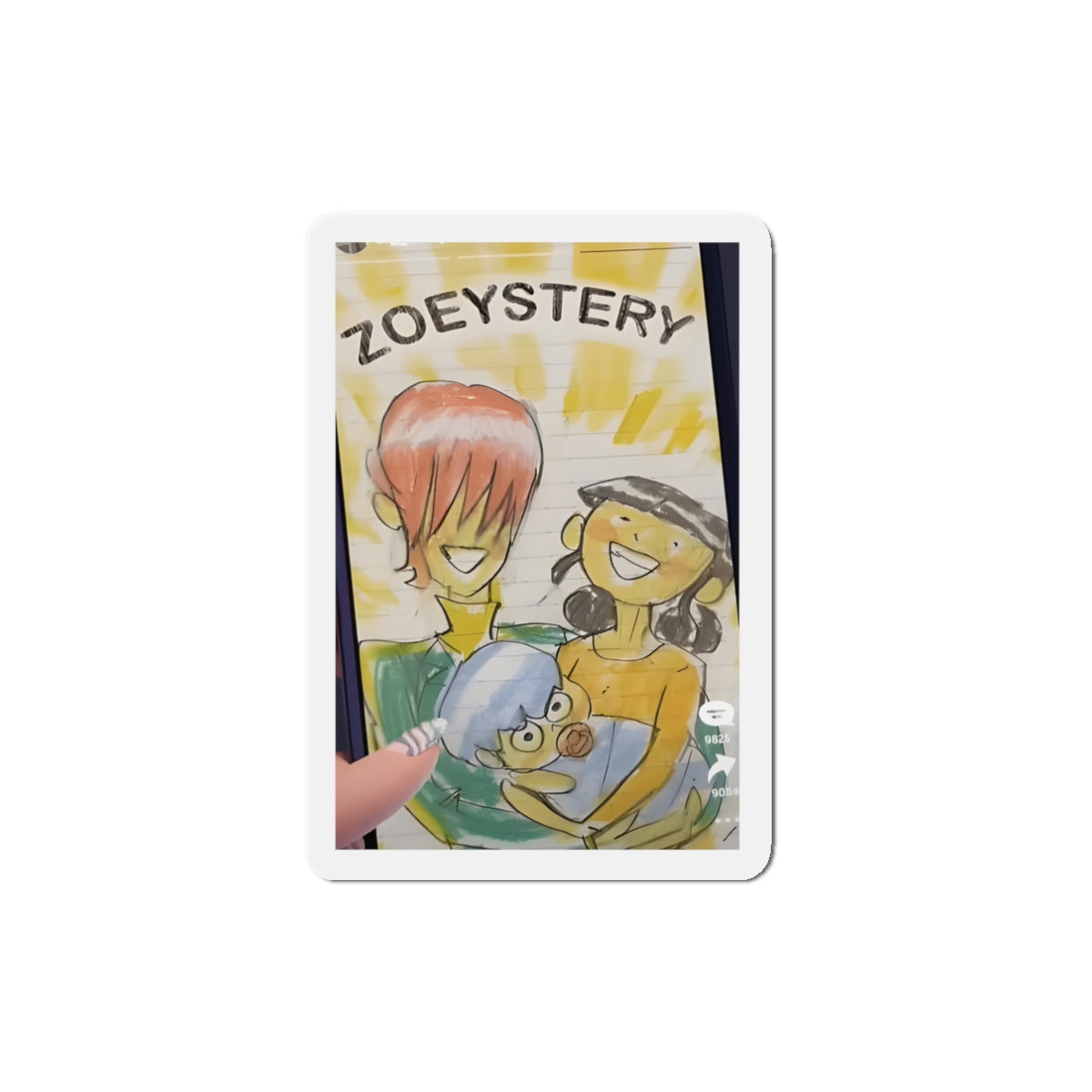 Kpop Demon Hunters Huntrix Zoey Saja Boys Mystery and Baby Zoeystery Fan Signing Magnet