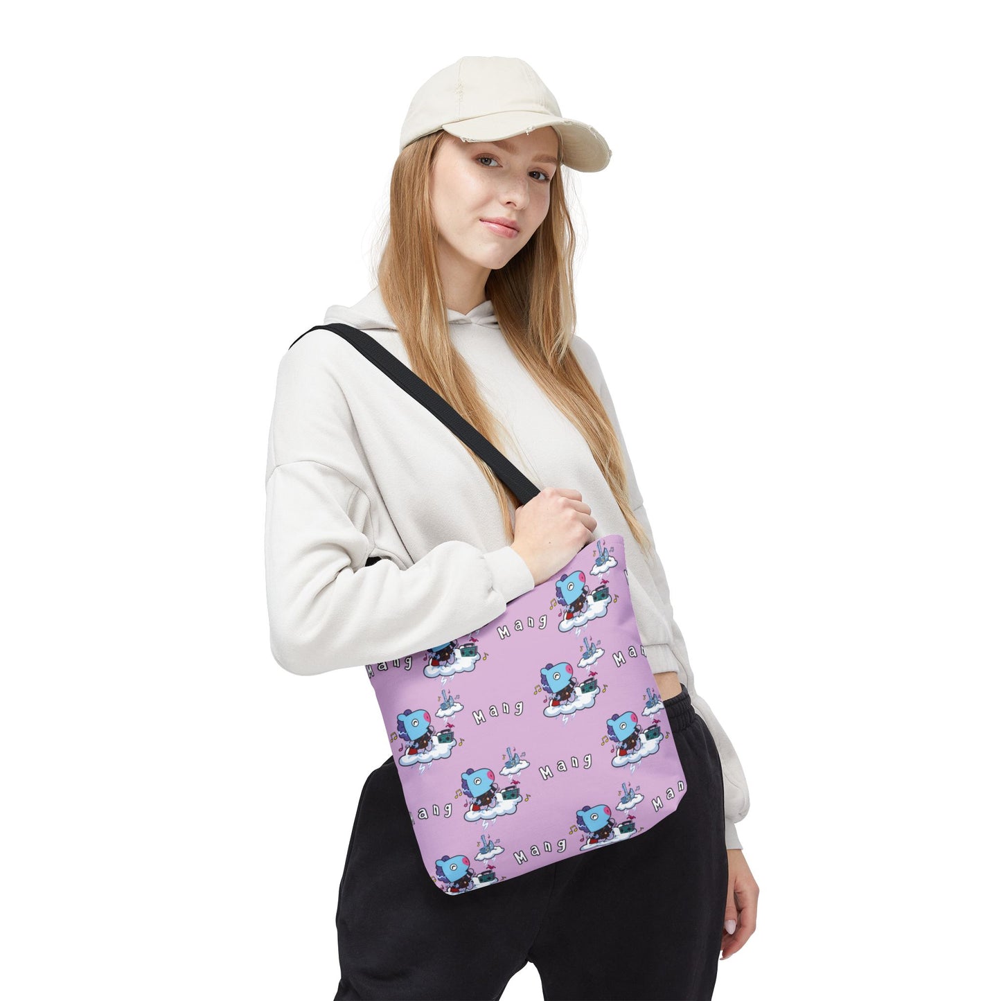 BT21 Mang Purple Tote Bag Pattern Design
