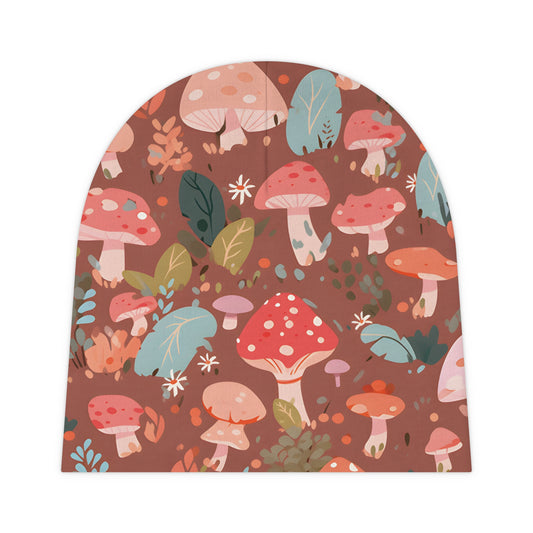 Newborn Baby Beanie Hat Mushroom Design