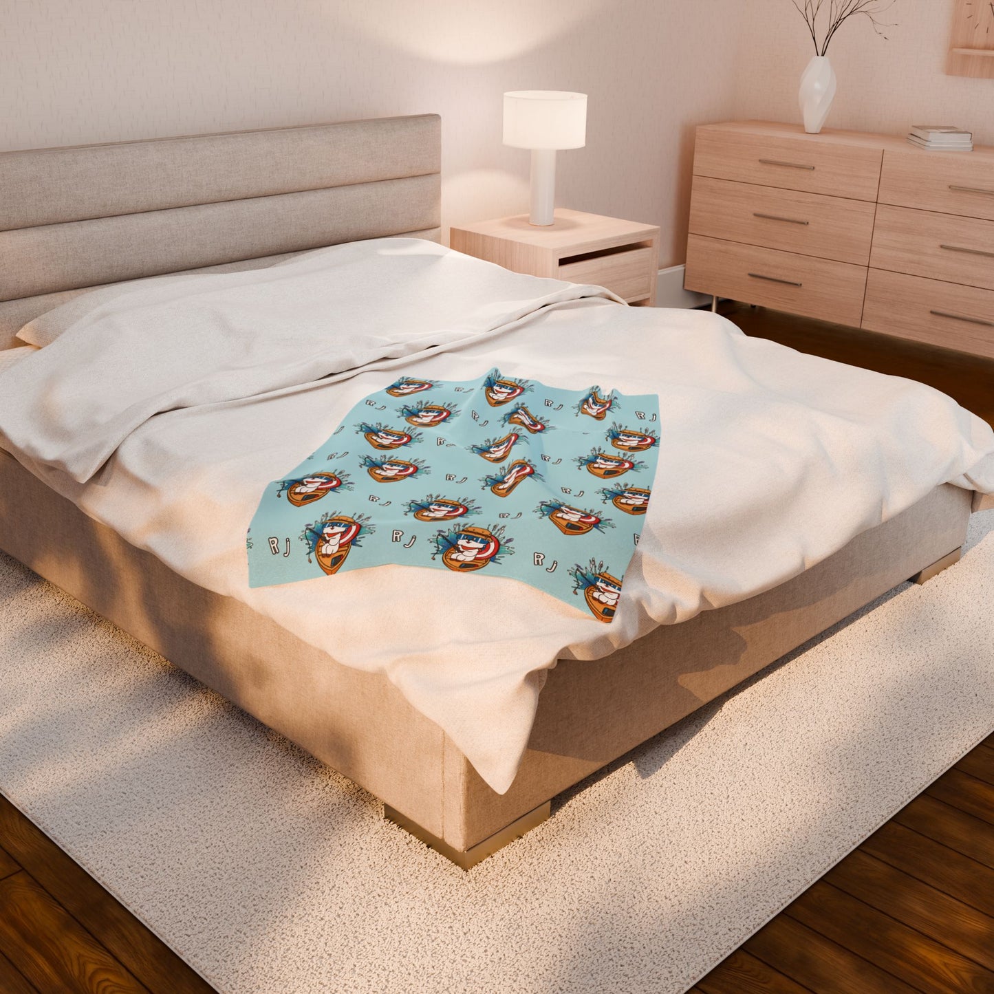 Blue RJ Blanket - BT21 Pattern Design