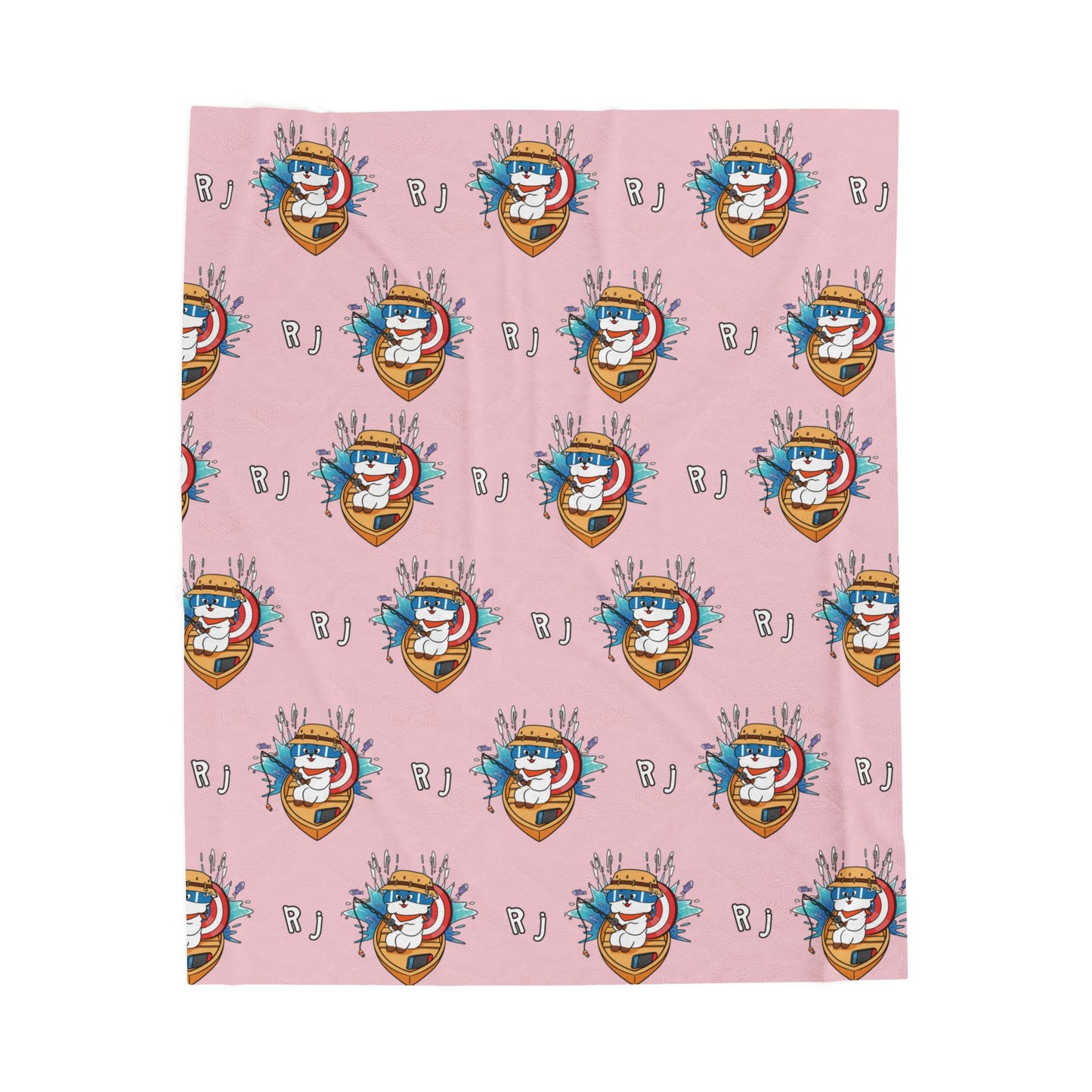 Pink RJ Blanket - BT21 Pattern Design
