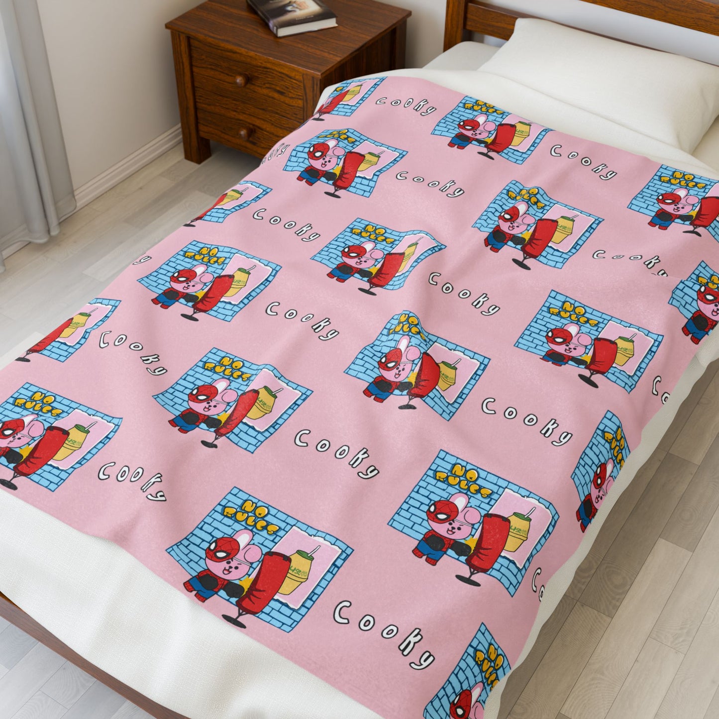 Pink Cooky Blanket - BT21 Pattern Design