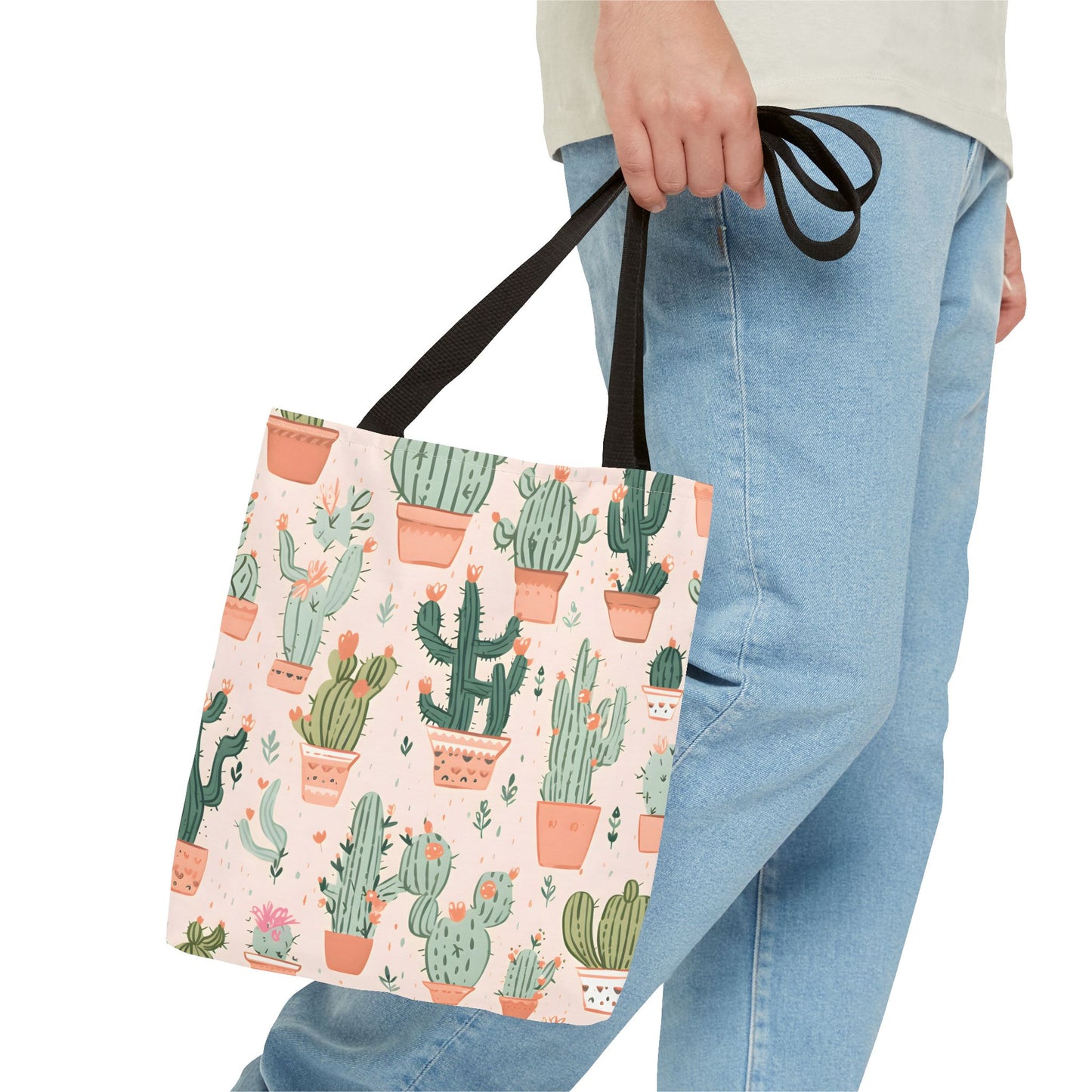 Cactus Pattern Tote Bag Design 2