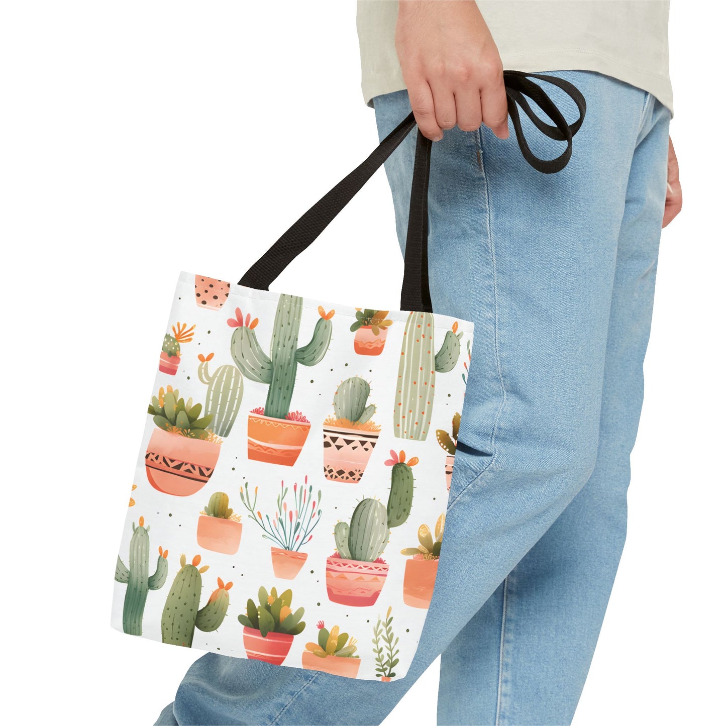Cactus Pattern Tote Bag Design 11