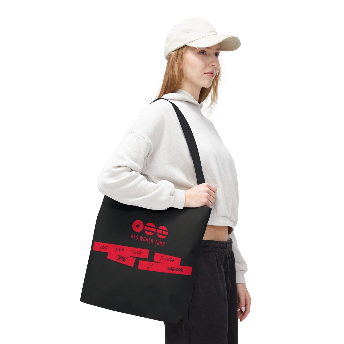 BTS Arirang 2026 World Tour Logo Design 2 Black Tote Bag