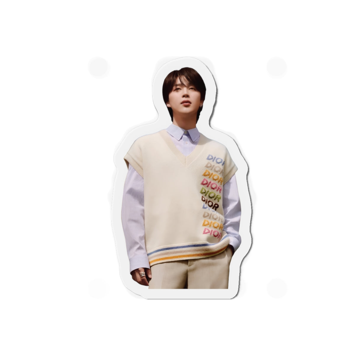 BTS Park Jimin Dior Photoshoot Wearing a Sweater Magnet