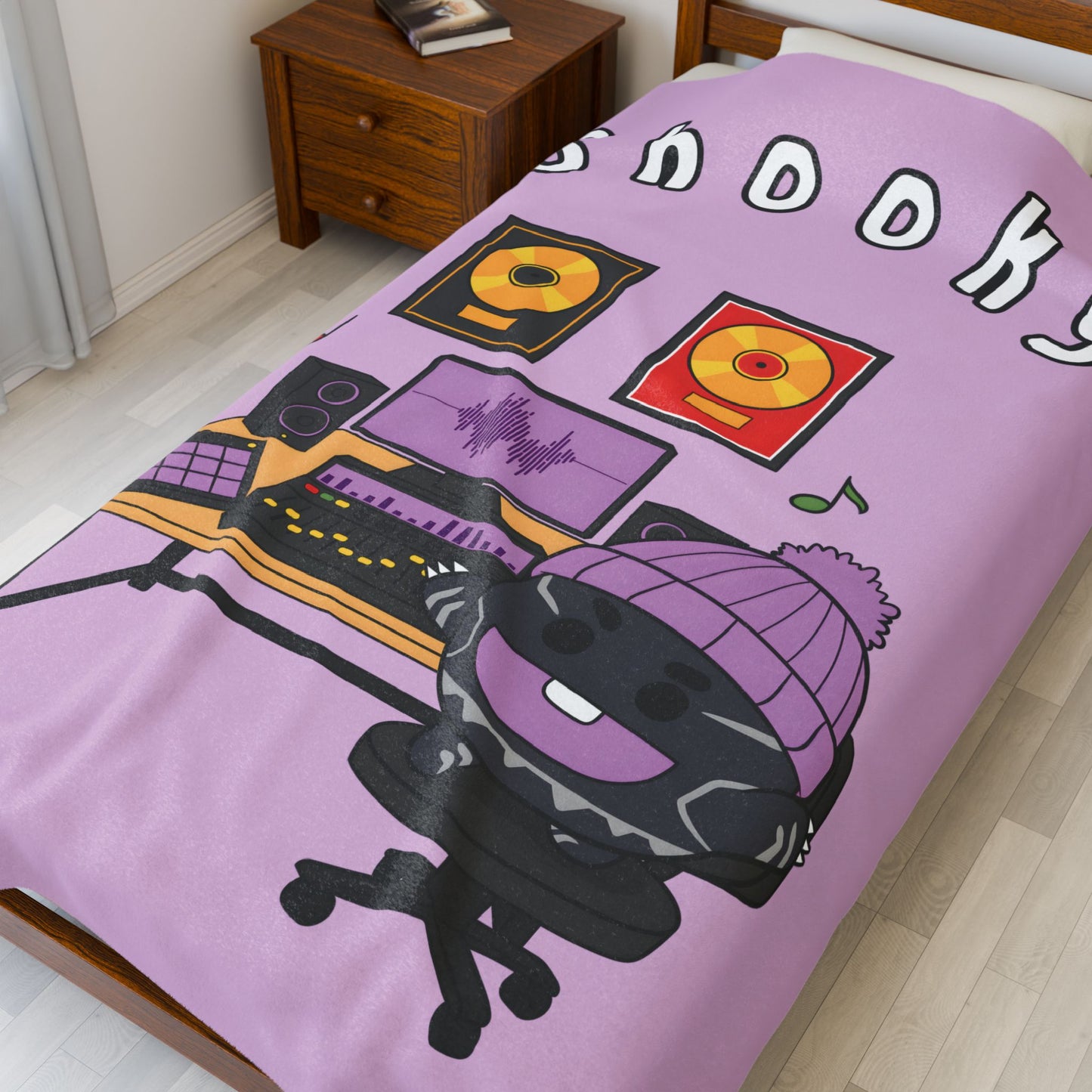 Purple Shooky Blanket - BT21 Single Design