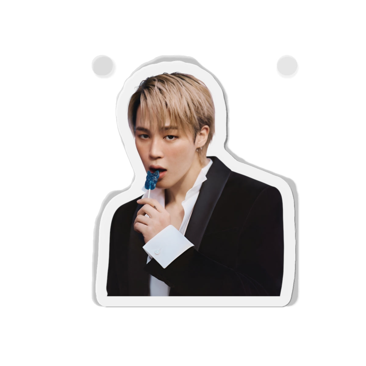 BTS Park Jimin Dior Photoshoot Eating a Sucker Magnet